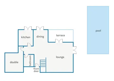 a floor plan of a house at Villa Jorge by Villa Plus in Albufeira