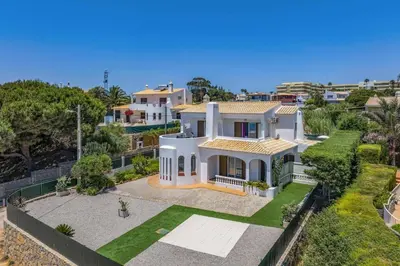 an aerial view of a large white house at Villa Praia by Villa Plus in Galé