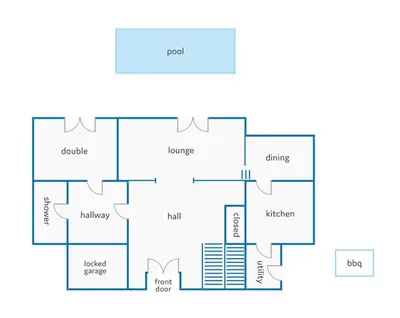 a floor plan of a house at Villa Bali by Villa Plus in Albufeira