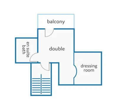 a schematic diagram of a bathroom with a discharge room at Villa Uma by Villa Plus in Loulé