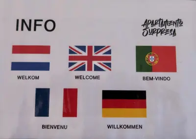 a selection of flags from different countries on a wall at Apartamento Surpresa in Albufeira