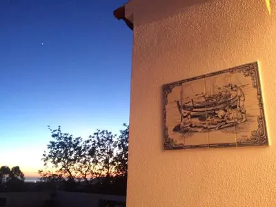 a picture of a painting on the side of a building at Charming House with Pool in Faro in Faro