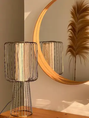 a white room with a bed and a mirror at Mamma Mia CITY CENTER in Vilamoura