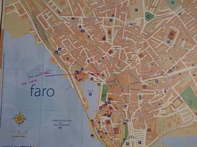 a map of the city of frio at Faro City Center Apartment I in Faro