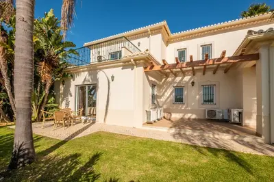 a view of a house with a yard at Villa Cordeiro - Heated Pool - Free wi-fi - Air Con in Guia