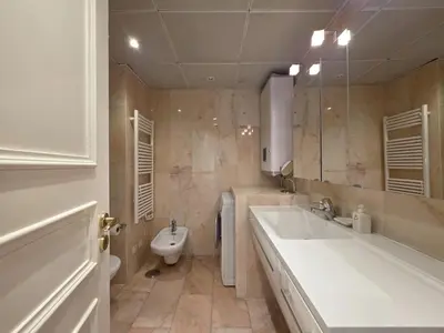 a bathroom with a sink and a shower and a toilet at Marina Mar Ocean View by SAPvillas in Vilamoura