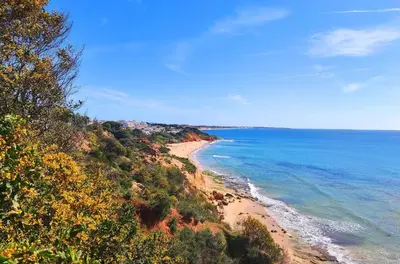 a view of a beach with the ocean at AlbufeiraOrada Gem by Be Cherish in Albufeira