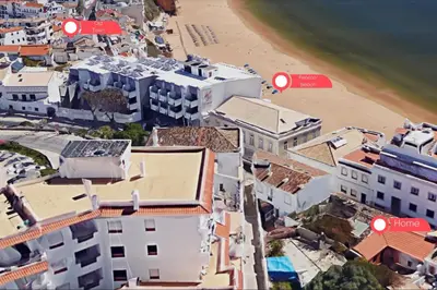 an aerial view of a beach and buildings at #073 V3 Casa Verde by Home Holidays in Albufeira