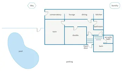 a floor plan of a bathroom with a toilet at Villa Pinheiro Oura by Villa Plus in Albufeira