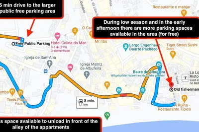 a map of a subway line with a red box at Old Fisherman's Corner 10 - Centro Old Town Albufeira in Albufeira