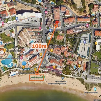 a map of the location of a hotel at #094 Maresia Flats by Home Holidays in Albufeira