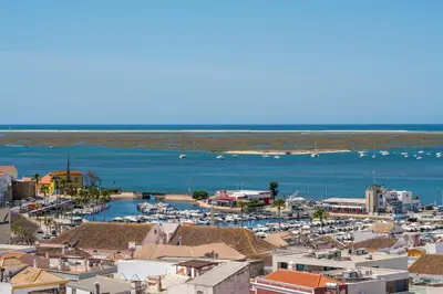 a view of a harbor with boats in the water at Faro Center Stunning View in Faro