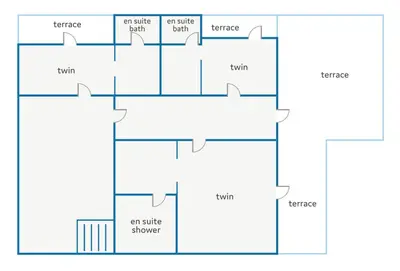 a block diagram of an apartment block at Villa Casa Grande by Villa Plus in Albufeira