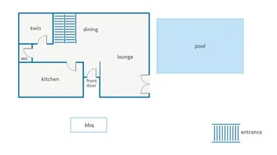 a floor plan of a house at Villa Marina View by Villa Plus in Albufeira
