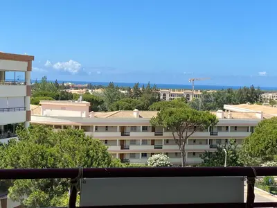a view from the balcony of a building at Vilamoura Avelãs Ocean View Apartment in Vilamoura
