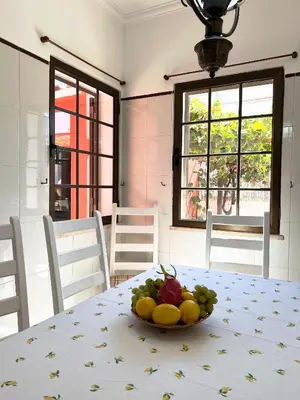 a bowl of fruit on a table in a room at Sunshine Villa with Heated Pool in Faro