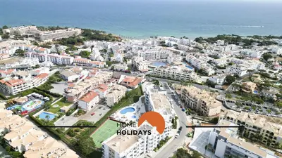 an aerial view of a city with the ocean at #107 T1 Vista das Ondas by Home Holidays in Albufeira