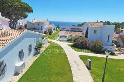 an aerial view of a villa with a garden at Villa Seaside in Vale do Lobo