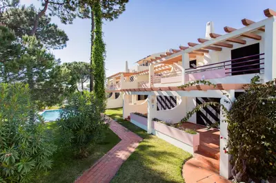a view of the house from the garden at Beach House (Golf) - Falésia/Albufeira in Albufeira