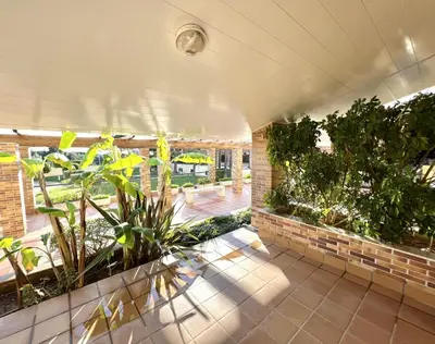 an indoor garden with plants in a building at Olivos del golf - Terrace with pool by HD in Vilamoura