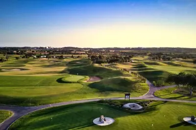 an aerial view of a golf course at New 2bedroom Apartment w Terrace & Infinity Pool in Olhos de Água