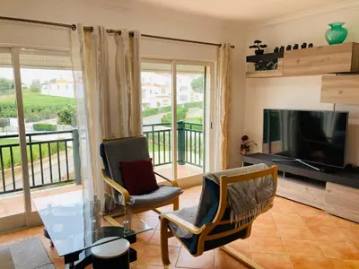 an aerial view of a house with a swimming pool at Penthouse T2 pool Terrace time in Albufeira