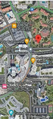 a map of a city with a red heart on it at Vilamoura Alecrim in Vilamoura